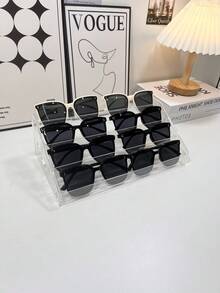 Eyeglasses Display Stand, Sunglasses Storage Box, Eyeglasses Rack, Transparent Sunglasses Display Stand, Sunglasses Display Rack, Eyeglasses Display Stand, Sunglasses Storage Box, Pink Eyeglasses Rack, Transparent Anti-Blue Light Eyeglasses Display Stand, Men's Sunglasses Display Prop - trong suốt - Xem 8