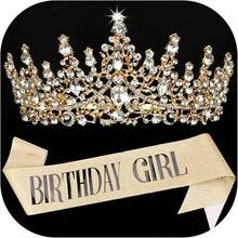 BIRTHDAY GIRL Birthday Sash And Crowns Women Birthday Sashes Women Party Decoration Happy Birthday Accessory - Vàng - Xem 13