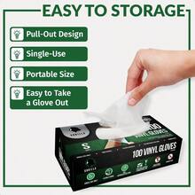 GORILLA SUPPLY Disposable Heavy Duty Vinyl Gloves Latex And Powder Free  Food Safe 100 300 1000 S M L XL