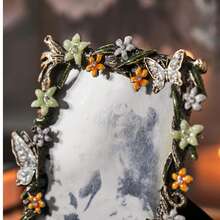 4x6 Inch Vintage European Style Metal Alloy Photo Frame - Perfect For Home Decor, Desktop Display, Horizontal Placement, Picture Frame