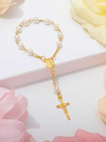 1/5/10 Sets Baptism Rosary Acrylic Rosary Beads Finger Baptism Rosaries For Baptism Favors Christening Favors Communion Favors Weddings Party Favors