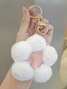 1pc Cute Floral Fashion Keychain For Phone, Keys, Suitable For Daily Commute, Dating, Ideal Gift For Valentine's Day, Car, Women, Teachers, Back To School - Multicolor - View 6
