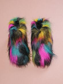 1 par de botas elegantes y lindas de piel sintética para niña, cómodas para otoño/invierno - Negro - Ver 3