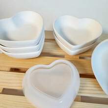 Heart Silicone Mold For DIY Crafts – Reusable Easy Release Tray For Cement Bowl, Epoxy Resin, Plaster, Jewelry Dish & Candle Holder, Creative Handmade Gift & Home Decor Tool For Valentine's Day Ideas - Khuôn silicon hình trái tim - Xem 8