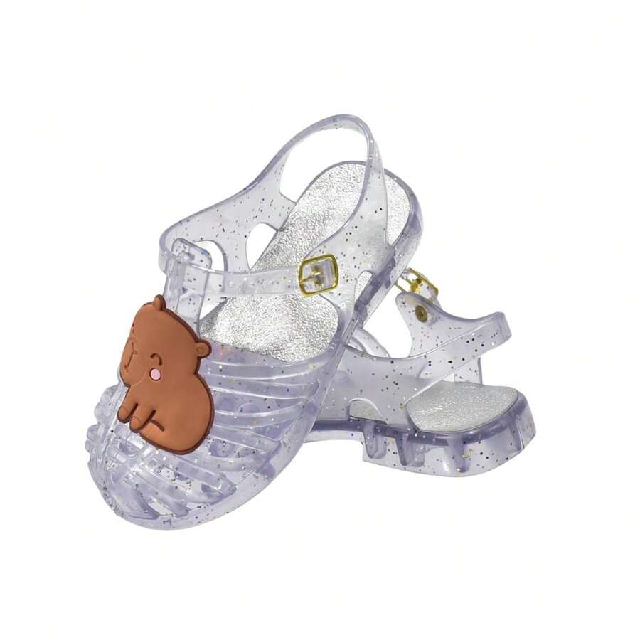 325 Injected Flat Sandal For Girls, Casual Fashion, Party - thủy tinh - Xem 1