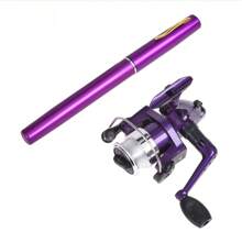 2pcs/Set Pen-Style Fishing Rod & Spinning Reel, Portable Pocket Ice Fishing Rod, Sea Fishing Rod, Fishing Tackle, Lure Fishing Gear - Multicolor - View 17
