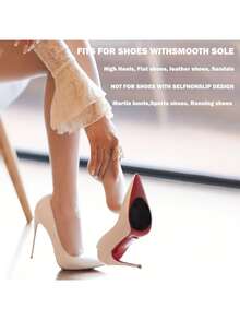 24pcs Sole Stickers, Anti-Slip And Wear-Resistant Shoe Stickers, Genuine Leather Sole Protection Stickers, Silent High Heel Anti-Wear Stickers, Self-Adhesive Forefoot Stickers, Firm And Not Easy To Fall Off.