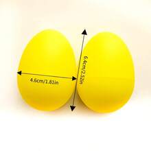 14 buc - Bile de nisip muzicale, Ouă de plastic care se agită, Ouă de Paște, Ouă muzicale de percuție, Instrumente de percuție, Instrumente pentru educație timpurie, Mijloace didactice pentru performanță la grădiniță, Culori aleatorii - Multicolor - Vizualizare 3