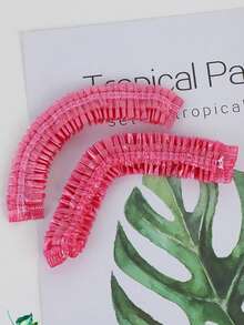 100 件一次性浴帽，透明塑料防水浴帽，多用途弹性发套，缝合，加工帽，适用于水疗、沙龙、头发护理、家庭使用的头套，男女旅行必备品，非常适合万圣节、圣诞节