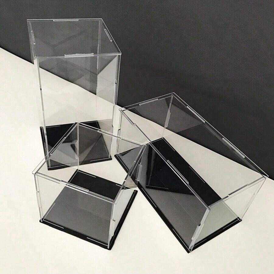 Transparent Acrylic Display Box, 50 Size Options Available, DIY Assembly, Suitable For Models, Building Blocks, Crafts, Souvenirs Display And Dust Protection
