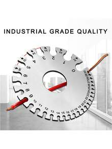 2 Pcs Stainless Steel Metal Sheets Welding Thickness Gauge- Wire Gauge Measurement Tool, Standard Dual-Sided Round Wire Cable Sheet Gage And Wire Welding Material Thickness Gauge