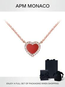APM Monaco APM MONACO Red Heart Adjustable Necklace, Rose Gold-Color For Women, Model: PC5795XCOR