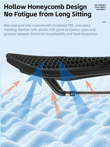 WEST BIKING Hive自行车座垫 - 公路车减震透气骑行座垫 | 镂空减压3D气流坐垫舒适座垫 - 彩色 - 查看 8