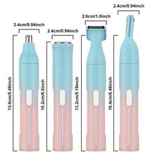 LARGNER LARGNER Rechargeable Electric Shaver, Painless Beauty Set, Portable Trimmer Suitable For Face, Nose, Legs, Armpits, Bikini, Wet & Dry Use, Efficient Hair Removal Tool, Smooth Skin, Easy To Use, Suitable For Travel, Enhance Your Beauty Routine, Multi-Function Shaver Upgrade Your Beauty.