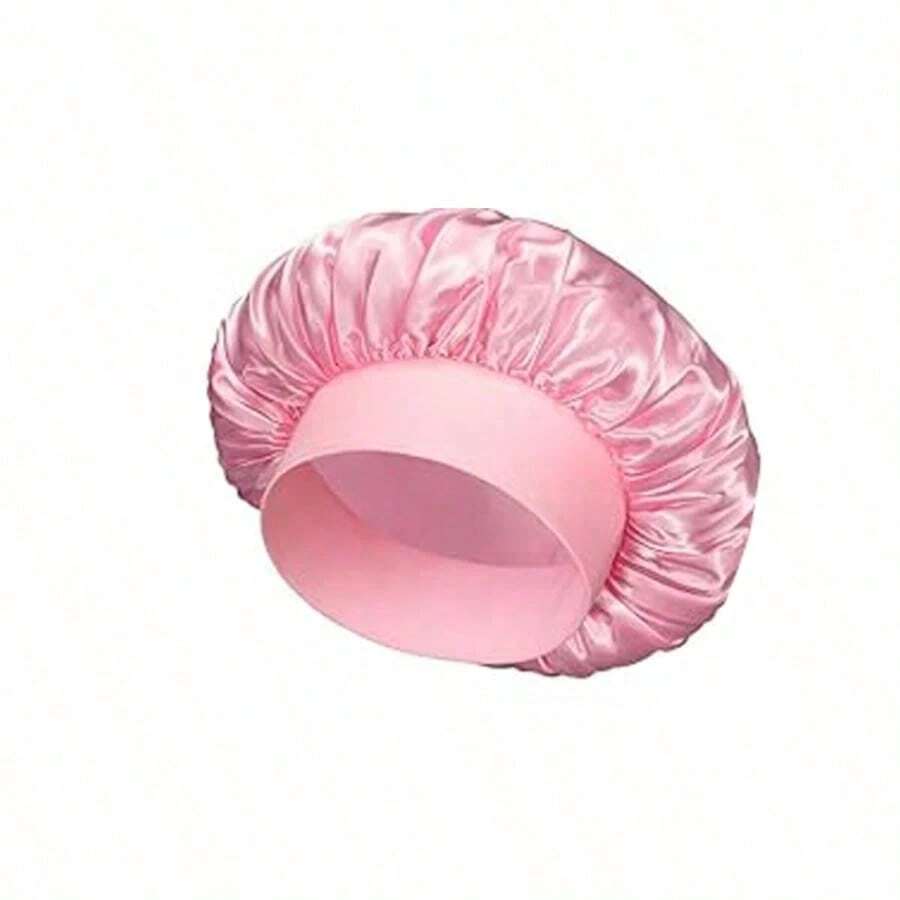 1pc Mulberry Silk Sleep Cap, Satin Hair Wrap, Soft Elastic Waist Mulberry Silk Pajamas, Silk Hair Turban Suitable For Curly Hair Home Bathroom Decor Fall Decor Back To School Blush PinkBlush Pink - 粉色 - 查看 1