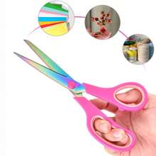 1pc Titanium Coated Multipurpose Stainless Steel Office Scissors, Household Scissors, Stationery Scissors, Art Scissors