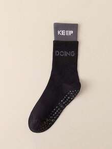 1双/4双/6双装女士条纹瑜伽袜，防滑硅胶材质，适合室内运动健身，精美圣诞礼物，独特新年礼物，情人节女友礼物 - 彩色 - 查看 17