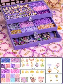 Teen's Diy Beaded Handicraft Intelligent Development, Girls' Creative Bracelets, Necklaces, Jewelry, Jewelry Making Gifts