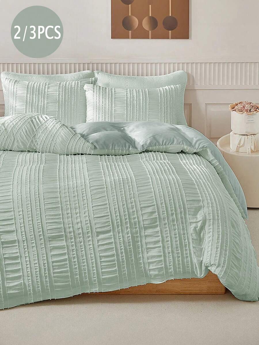 2/3pcs Bohemian, 3D Plush Duvet Cover Set Without Filer, (1 Duvet Cover & 1/2 Pilowcases), Modern Polvester Bedding Set For Al Season