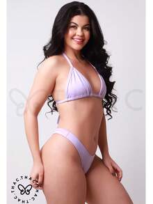 G-String Bikini With G-String Curtain Summer Fashion 2025 - Lilac - View 4