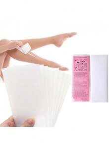 100 piezas de tiras de cera depilatoria de tela no tejida profesional para Body y rostro, 20 x 7 cm, adecuadas para mujeres y hombres - Multicolor - Ver 1