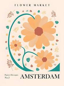 1 Stück/3 Stücke Wandkunst Poster wahlweise mit Rahmen, botanischer Blumenmarkt Wandkunstdrucke, Matisse Kunstposter Dekoration, farbenfrohe florale Raumdekoration für Galerie, Wohnzimmer, Badezimmer - Verschiedenfarbig - Übersicht 23