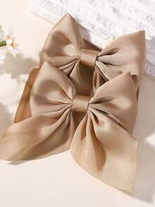 2 kẹp tóc nơ xinh xắn - Thiết kế thời trang, phù hợp với nhiều kiểu tóc và dịp khác nhau. Phong cách tối giản, phù hợp với các bé gái, phụ kiện hoàn hảo cho trường học, tiệc tùng hoặc trang phục thường ngày. - kẹp bướm - Xem 12