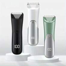 Compact Electric Body Hair Trimmer, Multi-Purpose Full Body Hair Groomer, Cordless Electric Shaver For Men, With 2 Limit Combs, USB Rechargeable, LED Power Display, LED Light, Holiday Gift