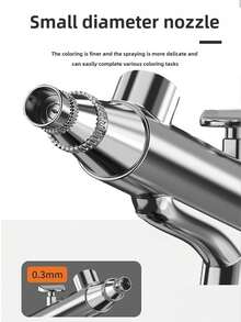 Portable Wireless Spray Gun Kit, 1000mAh Rechargeable Battery For Long-Lasting Use, Home High-Pressure Aeration Device, Moisturizing Aeration Device, Suitable For Model Making, Nail Art, Automotive Painting, Beauty Spraying Tools, DIY Craft Gifts. Includes Detachable Extension Hose, 0.3mm Dual-Action Spray Gun, 3 Liquid Bottles, Cleaning Brush Set, USB Power Cord, Double-Function Spray Gun With Air Compressor, 0.3mm Micro Sprayer Kit - Multicolor - View 6