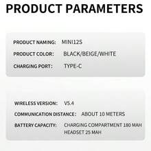 Auriculares inalámbricos mini invisibles, cómodos de llevar, ligeros, auriculares inalámbricos para dormir, regalo ideal para cumpleaños, Día de San Valentín, aniversario, auriculares inalámbricos unisex para estudiantes - Multicolor - Ver 12