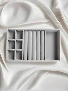 1pc, 7 Compartments 5 Layers Velvet Jewelry Box Drawer-Style Jewelry Box Ring Box Earring Storage Box Drawer-Style Jewelry Storage Box,3 Layers Clear Plastic & Velvet Drawers Jewelry Storage Box