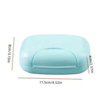 1pc Creative Covered Sealing Soap Dish, Fashion Portable Handmade Soap Holder With Drainage For Home & Travel Home Bathroom Decor Fall Decor Back To School