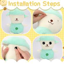 200 件安全眼珠、带垫圈的钩针眼珠、手工娃娃眼珠、毛绒钩针眼珠，用于 DIY 钩针工艺动物制作、DIY 万圣节装饰钩针编织毛绒动物手工制作 - 黑色 - 查看 3