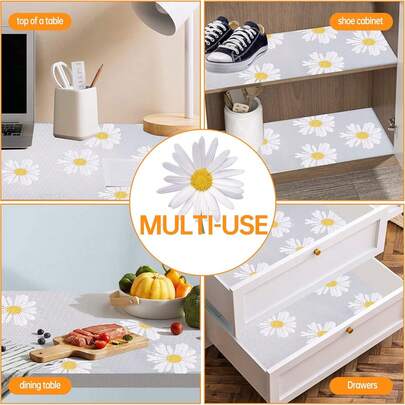 4 个可水洗冰箱隔板 - 防水防油冰箱垫，适用于冷冻室、玻璃搁板、橱柜和抽屉 - 厨房必备收纳配件 厨房用品 厨房配件 厨房工具