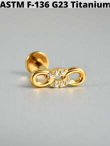 1PC G23 Titanium Marquise Zirconia Labret Lip Studs Internal Thread CZ Snake/Butterfly/Flower Ear Cartilage Tragus Helix Earring Lobe Piercing Jewelry - As Shown - View 16