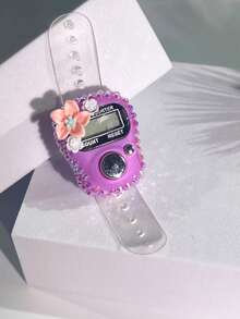 1pc 点阵花计数器，LED 显示计数器，手指计数器，便携式电子计数器，手动按钮计数计数器，迷你环形计数器 - 彩色 - 查看 6