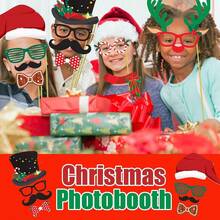 47 Pcs Christmas Photo Booth Props Set Party Glasses, Christmas Party Supplies Christmas Pose Sign Kit For Adults Kids Party Decorations, Christmas Eyeglasses Xmas Props For Photoshoot For Selfie - Multicolor - View 10