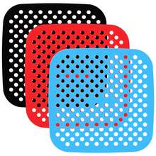 1 件可重复使用的空气炸锅垫，硅胶不粘空气炸锅内胆，易于清洁的家用厨房工具，感恩节和圣诞节家庭聚会的厨房工具 - 彩色 - 查看 12