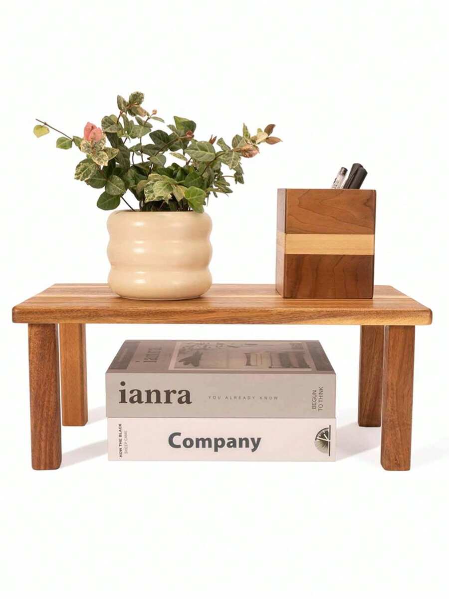 A Wooden Desk Storage Rack Made Of Rosewood Kitchen Cabinet And Countertop Display Rack Suitable For Desks, Home Offices, And Bathroom Coffee Tables Top Display Rack