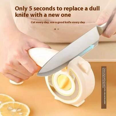 六合一磨刀器 - 六档厚度和精细度调节。多功能碳化钨金刚石精密研磨器，可快速磨利厨房刀具。居家厨房必备工具。也是万圣节、圣诞节和其他节日馈赠亲朋好友的实用礼物。