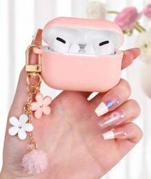 Compatible With Airpod Pro 2 / 3rd Generation - 1pc Silicone Protective Earphone Case - Pink - View 8