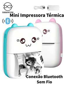 Mini Portable Thermal Printer – Wireless Bluetooth, Pocket-Sized, Lightweight & Easy To Use - trắng - Xem 1