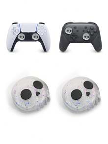 2pcs Spider Web Pattern Joystick Caps, Compatible With Switch Pro/PlayStation5/4 Game Controller Silicone Caps, Button Covers, Gaming Console Controller, Gaming Accessories, P4/P5 Controller High-Performance Thumb Grip Caps, Best Gift For Gamers, New Year's Christmas Gift For 2026 - Multicolor - View 9