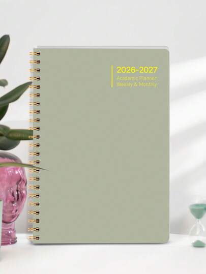 Trees 2026-2027 年计划本，周计划/月计划笔记本，螺旋装订，学术预约簿，日程日记，提升效率，8*6 英寸