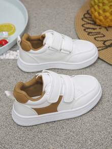 1 par de tênis infantis unissex com , confortáveis e antiderrapantes, adequados para uso ao ar livre em todas as estações - Branco - Ver 4