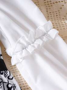 Girls' Retro Plaid Patchwork Ruffle Collar Casual Long Dress, Spring/Autumn