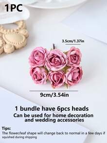 1/3/5/250PCS (6 Heads)MINI Artificial Carnation Flowers Silk Hydrangea Headwear Fake Plants For Autumn Wedding Candy Box Decoration Vase For Home Dining Room Bedroom Decorations, Festival Birthday Party Accessories, Outdoor Garden Decorations