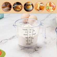 3 - PieceMeasuring Cup Set For US Kitchens   Ideal For US Cross - Border Shoppers! This 3 - Piece Set, Crafted From Food - Plastic, Has Clear Ml/Oz Markings. Great For Measuring Milk (Seen In Pic), Flour, Etc. Durable, Easy To Read-Perfect For Baking & Cooking. Upgrade Your Kitchen Prep. Grab It To Make Recipes Precise & Hassle - Free! - White - View 6