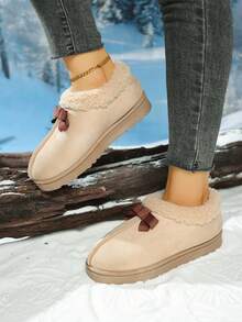 Botas de nieve 2025 para adolescentes, botas de nieve de moda casuales para exteriores
