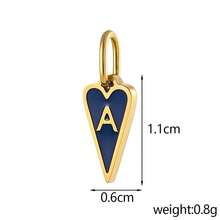 1 Cute Stainless Steel Pendant With 26 Colorful Heart Letters A-Z, Suitable For Bracelets, Necklaces, Earrings, Jewelry Making, Versatile For Daily Parties, And Gift Giving - Multicolor - View 5